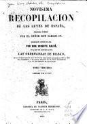Novísima recopilación de las leyes de España