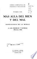 Obras completas de Federico Nietzsche: Mas alla del bien y del mal