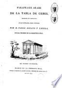Paráfrasis árabe de la Tabla de Cebes