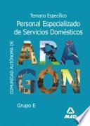 Personal de Servicios Domesticos. Temario Comunidad Autonoma de Aragon.e-book.