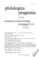 Philologica Pragensia