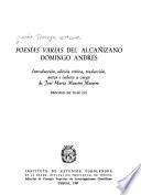Poesías varias del alcañizano Domingo Andrés