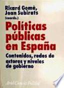Políticas públicas en España