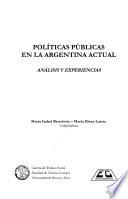 Políticas públicas en la Argentina actual