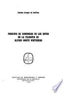Principio de comunidad de los entes en la filosofía de Alfred North Whitehead