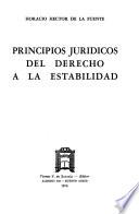Principios jurídicos del derecho a la estabilidad