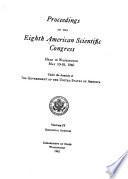 Proceedings of the eighth American scientific congress held in Washington May 10-18, 1940