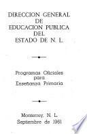 Programas oficiales para enseñanza primaria