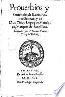 Prouerbios y Sentencias ... Glosados por el Doctor Pedro Diaz de Toledo