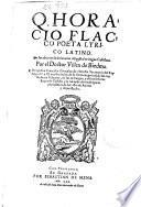 Q. Horacio Flacco ... Sus obras