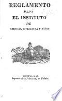 Reglamento para el Instituto de Ciencias, etc