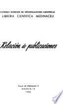 Relación de publicaciones