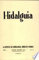 Revista Hidalguía número 3. Año 1953
