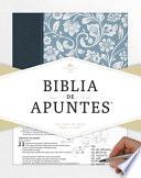 RVR 1960 Biblia de Apuntes - Azul - Piel Genuina y Tela Impresa