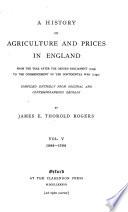 “A” History of Agriculture and Prices in England