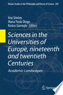 Sciences in the Universities of Europe, Nineteenth and Twentieth Centuries