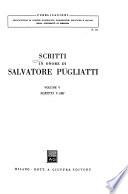 Scritti in onore di Salvatore Pugliatti: Scritti vari