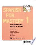 Spanish for Mastery 1