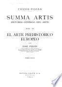 Summa artis, historia general del arte: El arte prehistórico Europeo