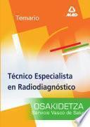 Tecnico Especialista en Radiodiagnostico Del Servicio Vasco de Salud-osakidetza. Temario Ebook