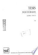 Tesis doctorales