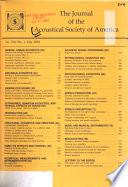 The Journal of the Acoustical Society of America