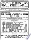 The Publishers' Circular and Booksellers' Record
