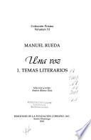 Una voz: Temas literarios