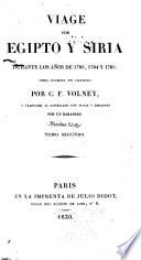 Viage por Egipto y Siria durante los años de 1783, 1784 y 1785