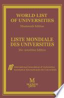 World List of Universities / Liste Mondiale des Universites